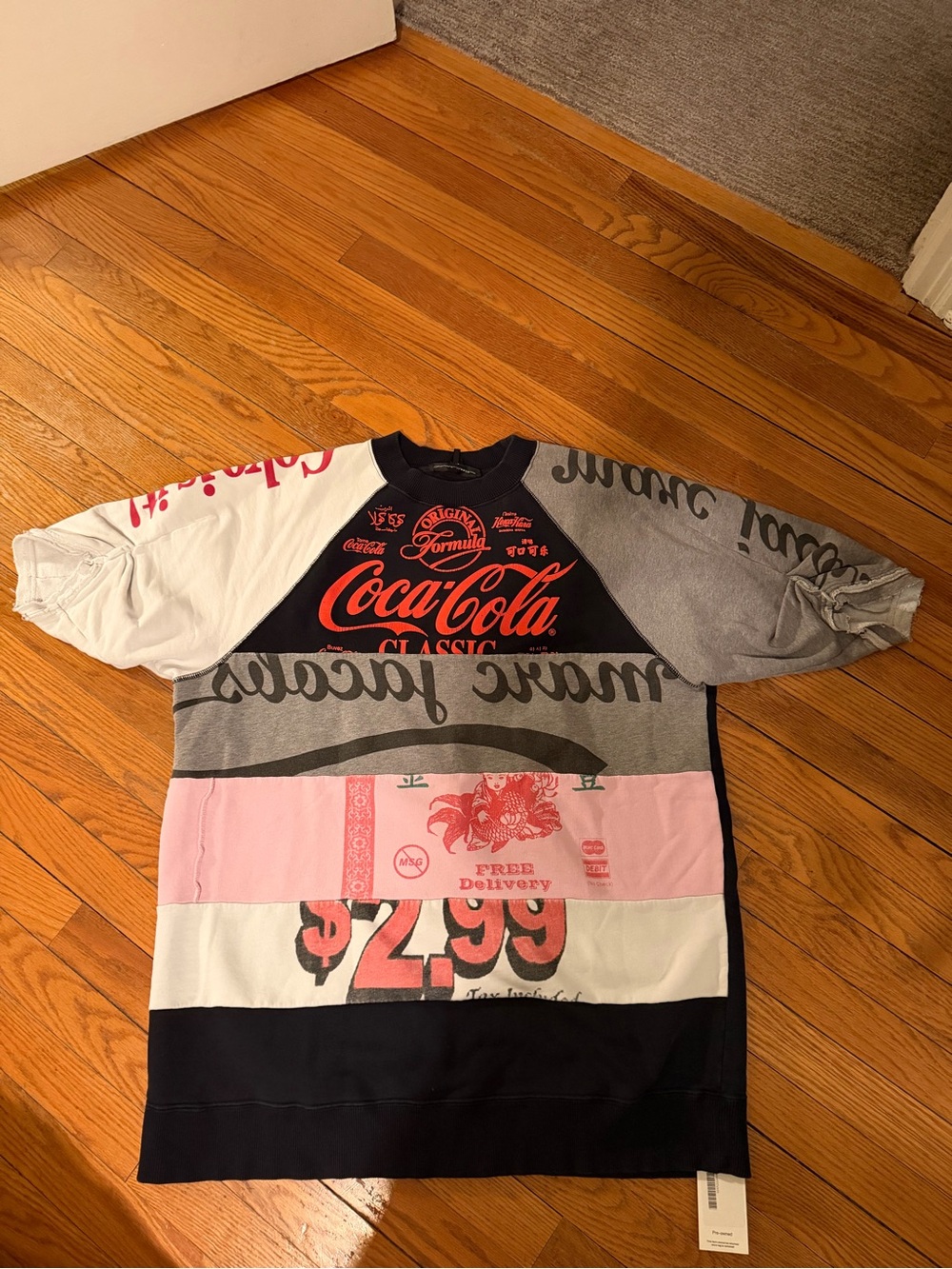 Marc Jacob’s  Women's Dark blue/red/white Coca-cola Sweatshirt tunic/dress - Picture 2 of 6